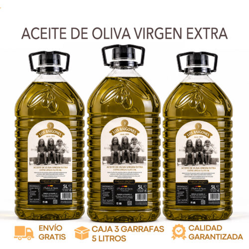 Aceite de Oliva Virgen Extra cosecha 2025/2026 – caja 3 garrafas 5 litros